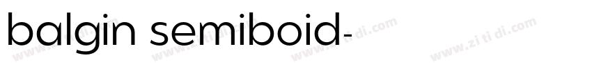 balgin semiboid字体转换